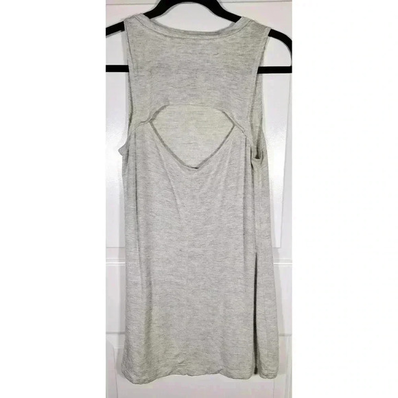 Athleta Open Cut Out Back Tank Top Sleeveless Grey Women's size XS - Picture 2 of 6